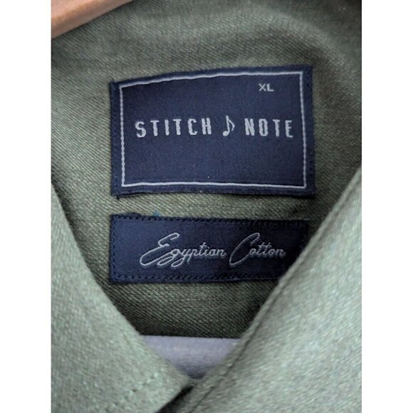 Stitch Note Classic Long Sleeve Egyptian Cotton Button Down Shirt Size XL - Picture 6 of 8